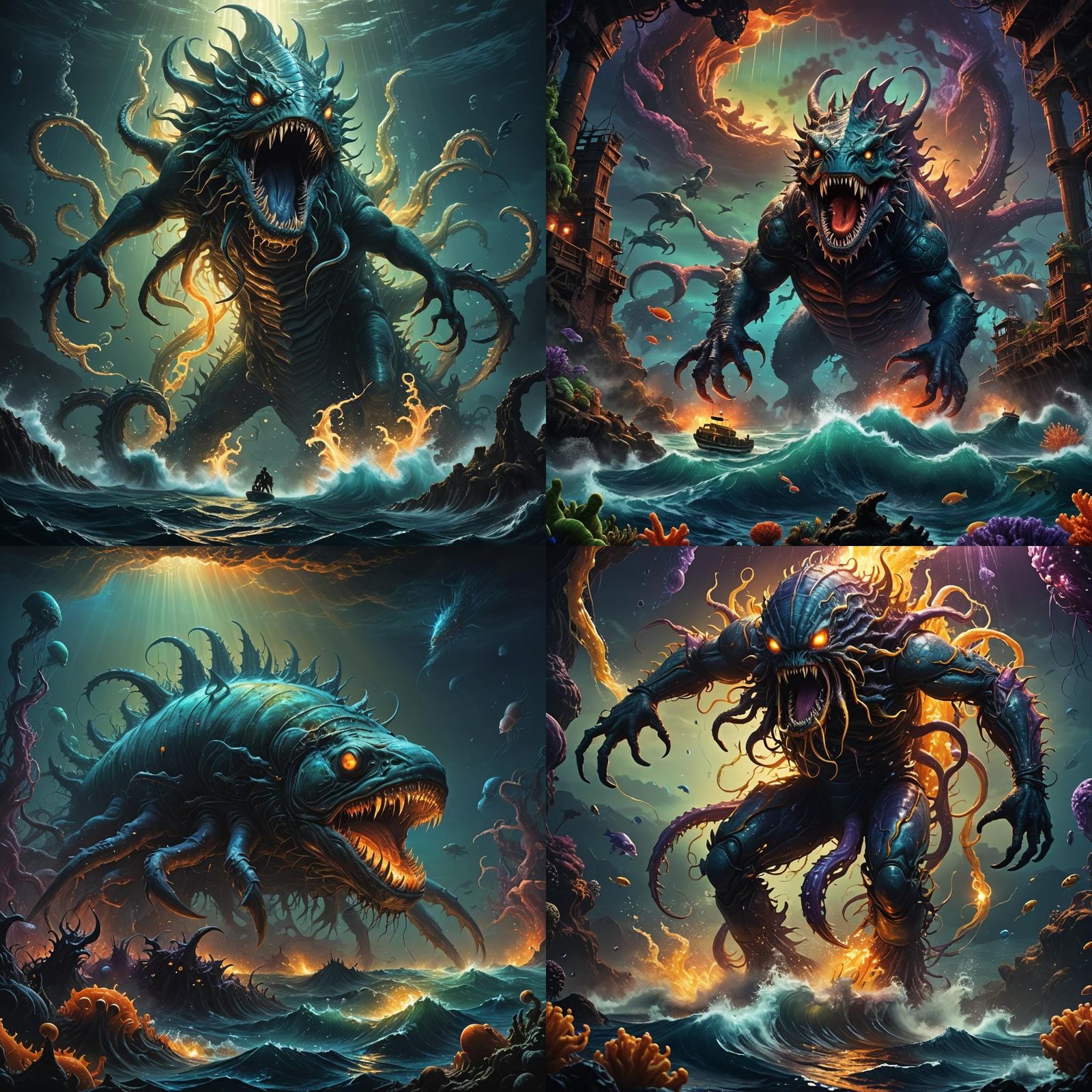 Sea Monster vs. Bloop: Deep Ocean Battle