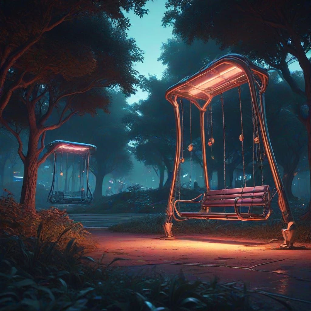 Futuristic Yellowstone 2080 With Robotic Swings