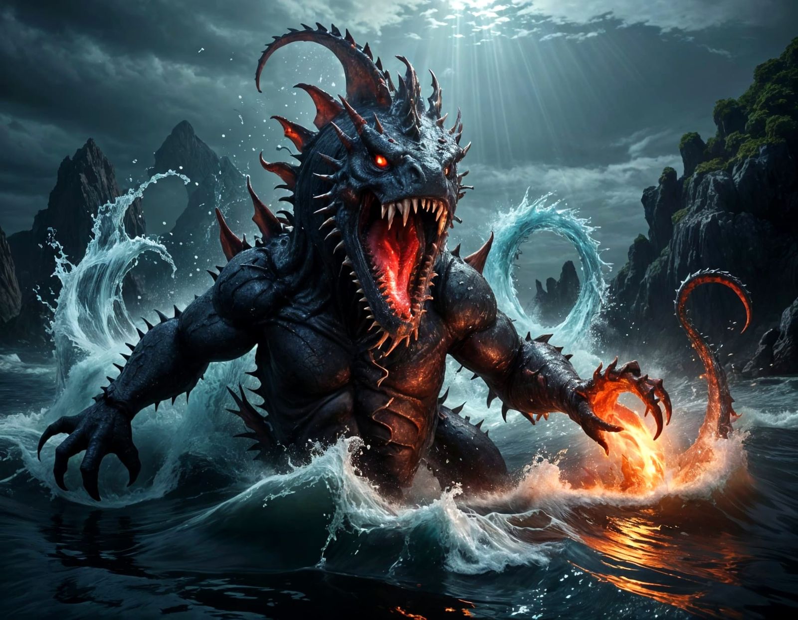 Surreal Underwater Beast Rises from the Depths in Cinematic...