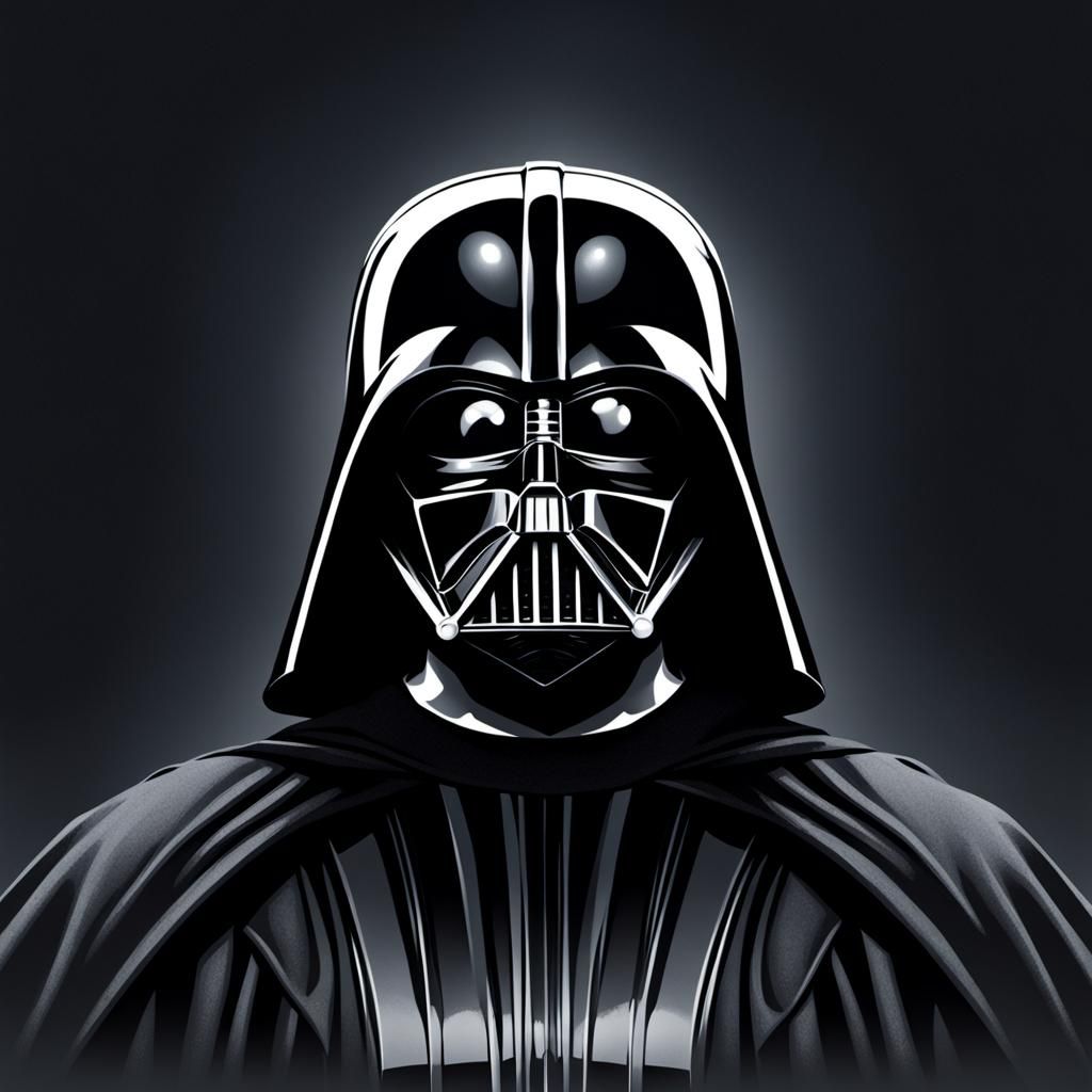 Minimalist Darth Vader Portrait