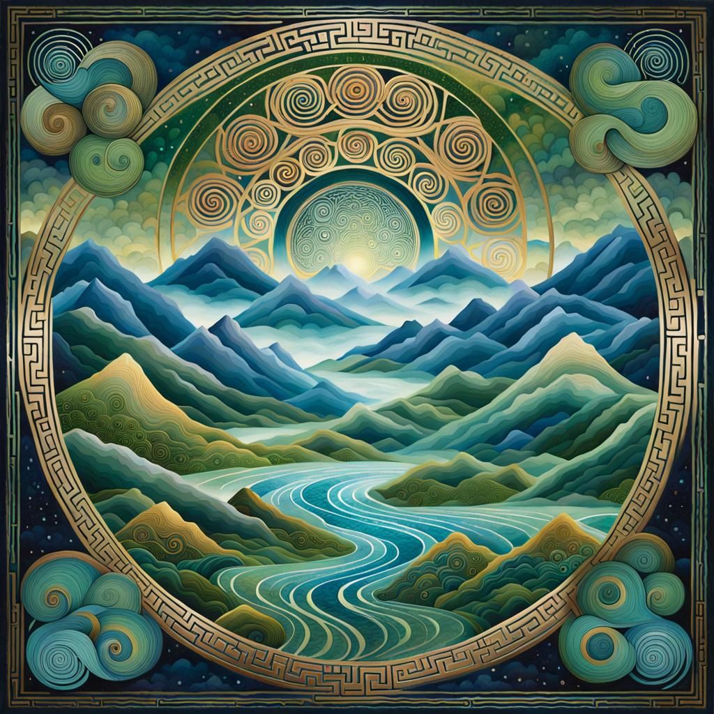 Cosmic Sacred Geometry in Ancient Chinese Style