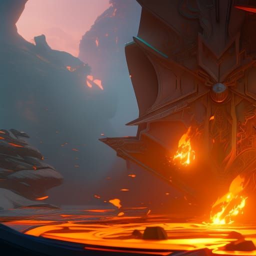 Dynamic Splash Art in Triadic Colors