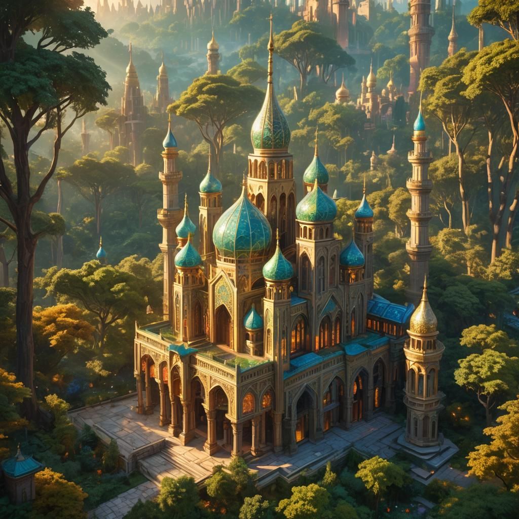 Majestic Temple Fusion: Islamic, Jewish, Christian, Hindu St...