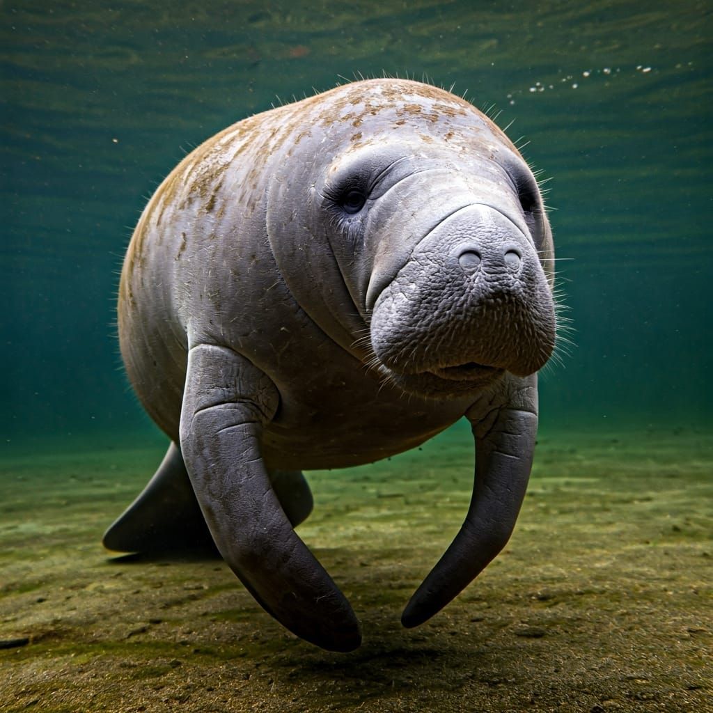 National Animal of Costa Rica: the west Indian manatee