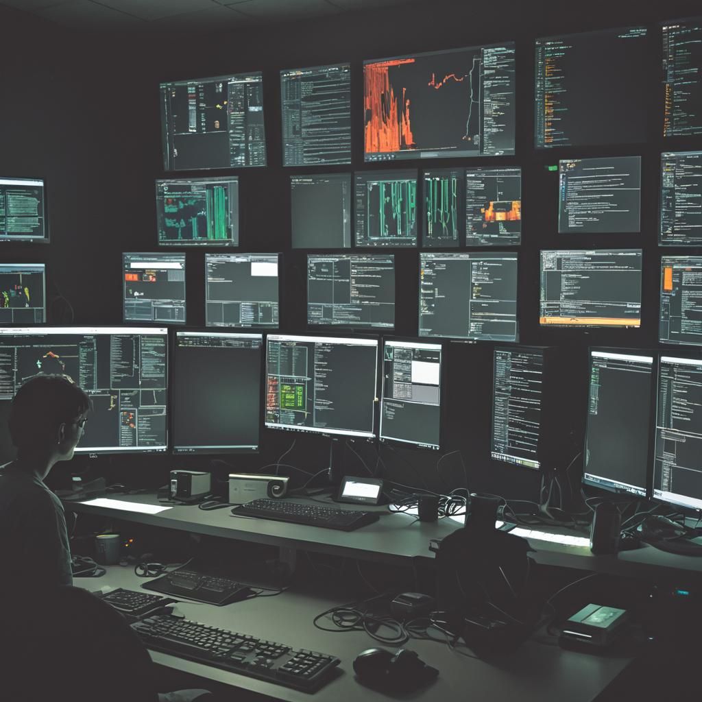 Linux Hacking Setup with Multiple Monitors