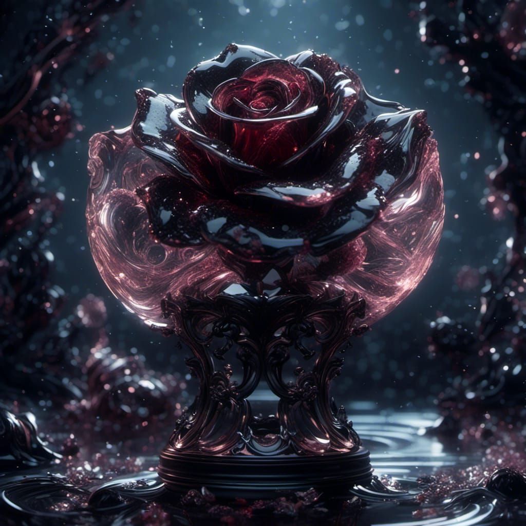 glass rose