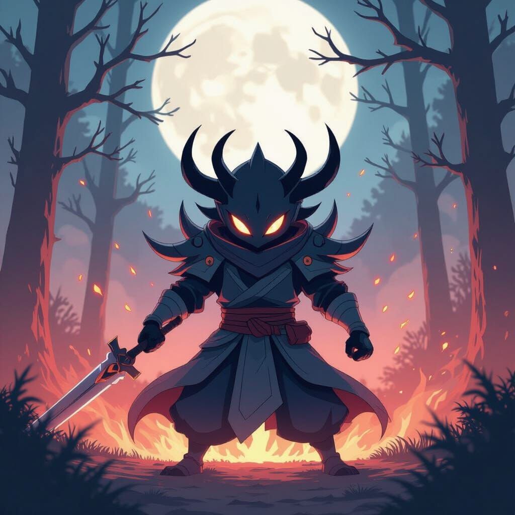 Anime Pokémon Card: Demon Slayer Demon in Battle