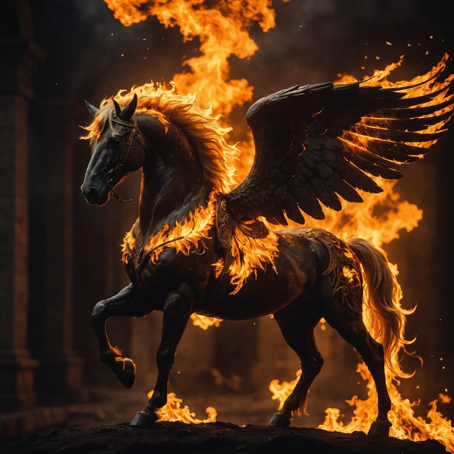 Pegasus in Flames: A Cinematic Vision