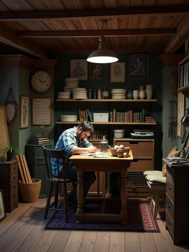 Pastel Manicure Table in Hyperrealistic Matte Style