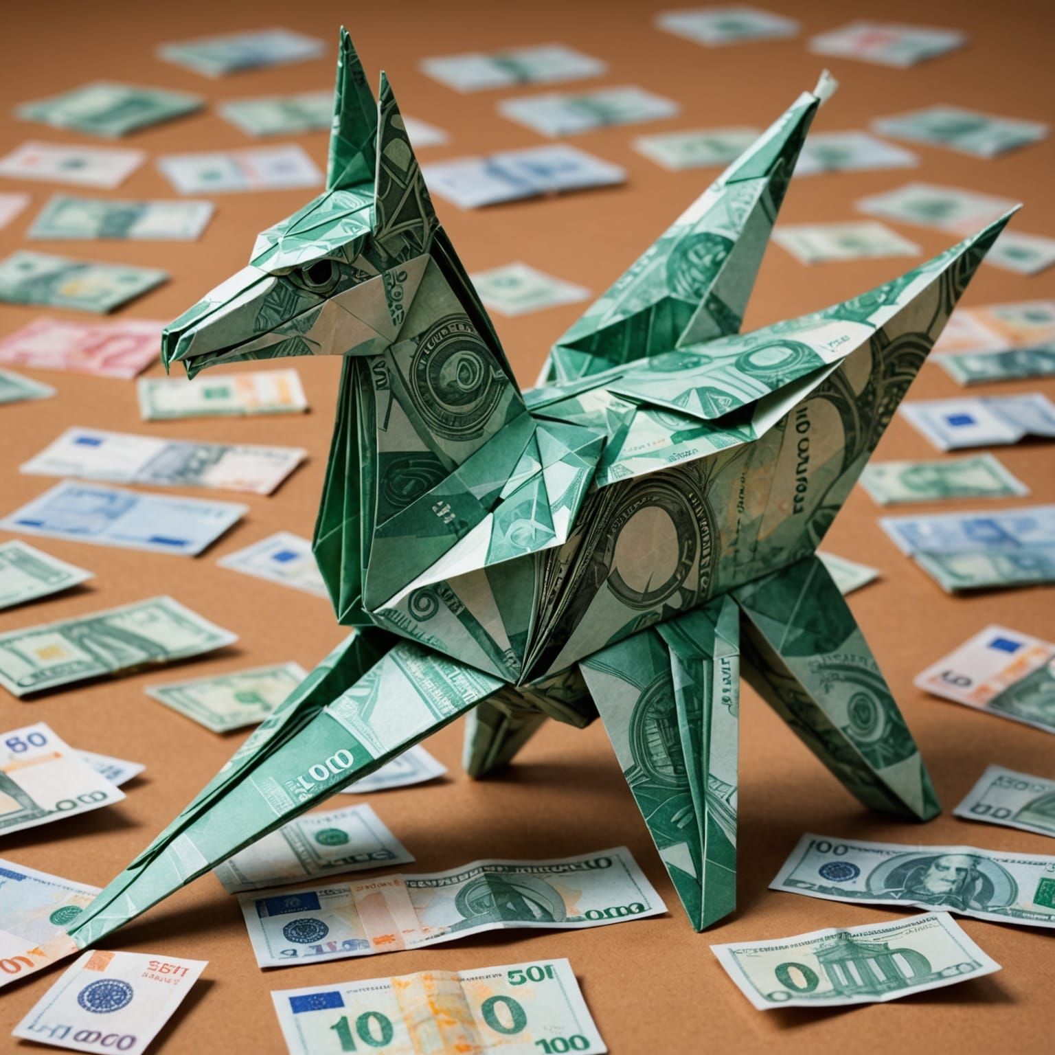 Intricate Origami World Record Made of Euro Bills