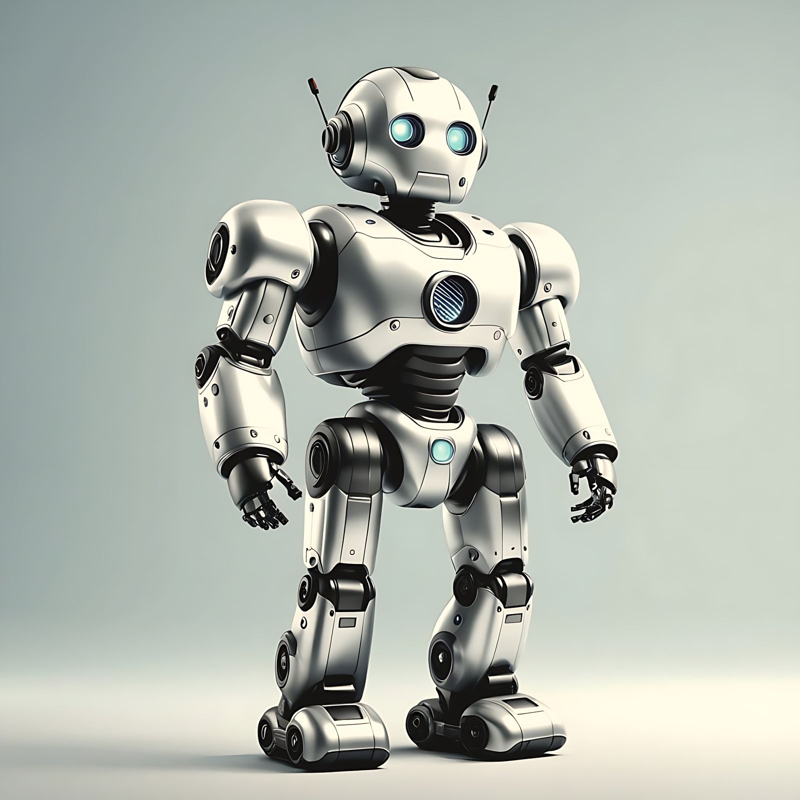 Inflatable Robot 3D Render: Puffy, Soft Design