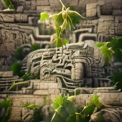 Detailed 8K Aztec Temple Concept Art