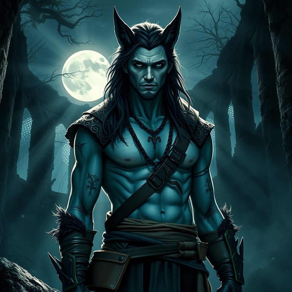 Sirius Black: A Dark Fantasy Werewolf Portrait