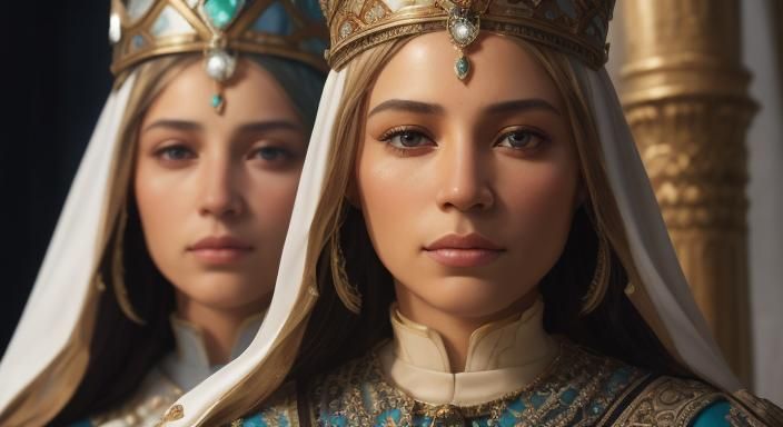 Saint Tamar of Georgia: Hyperrealistic Portrait