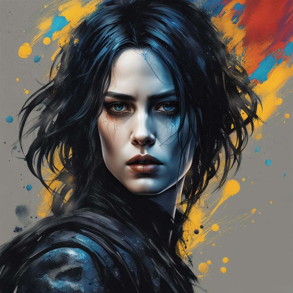 Selene Underworld Inspiration: Hyperrealistic Splash Art