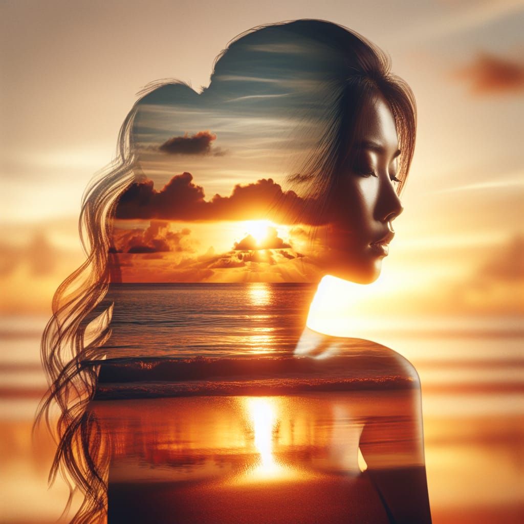 The beach at sunrise