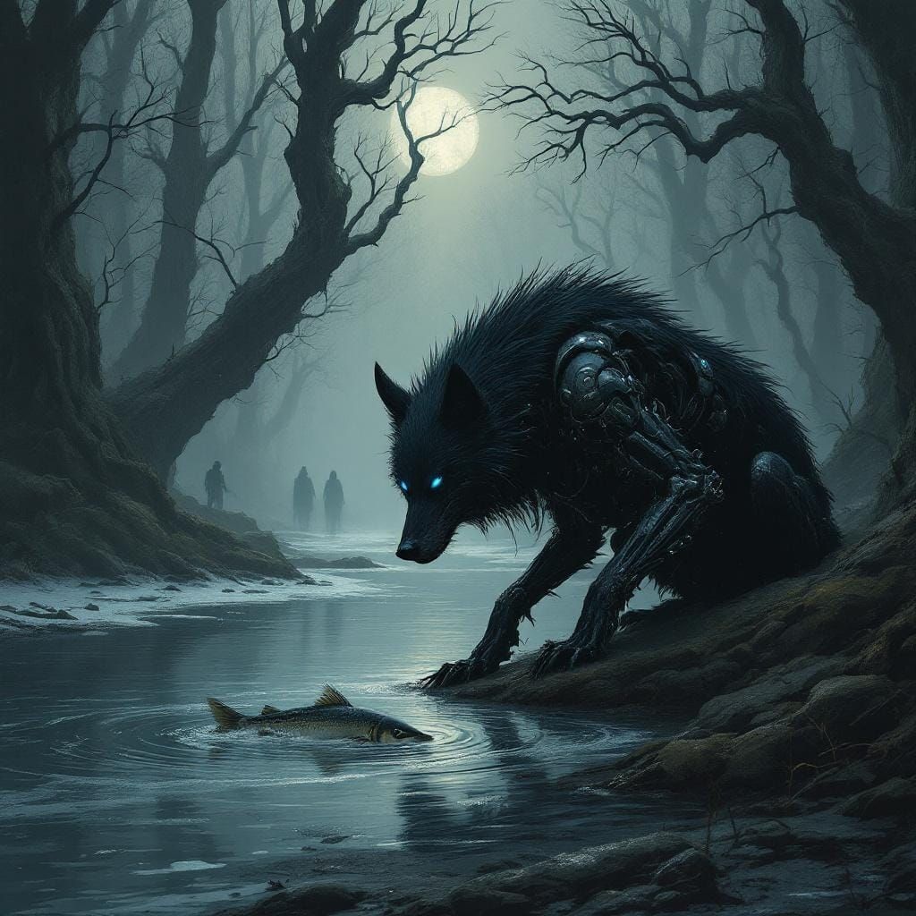 Wolf Hunting in a Biomechanical Forest