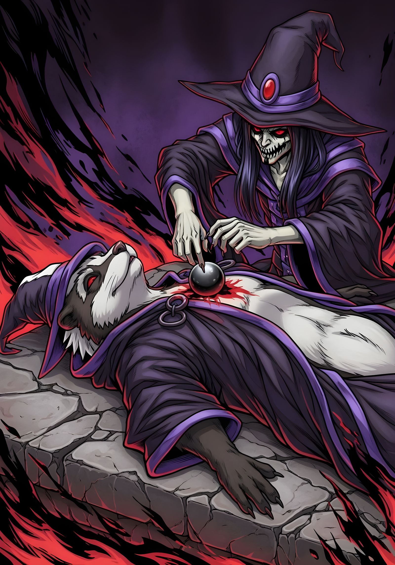 Dark Fantasy Anime Skunk Sacrifice Scene