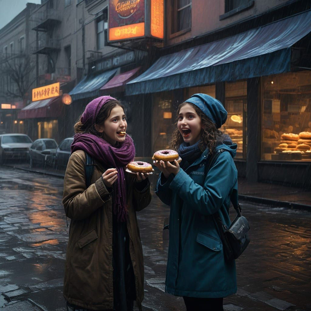 Modest Orthodox Mother and Daughter Indulge in Hanukkah Trea...