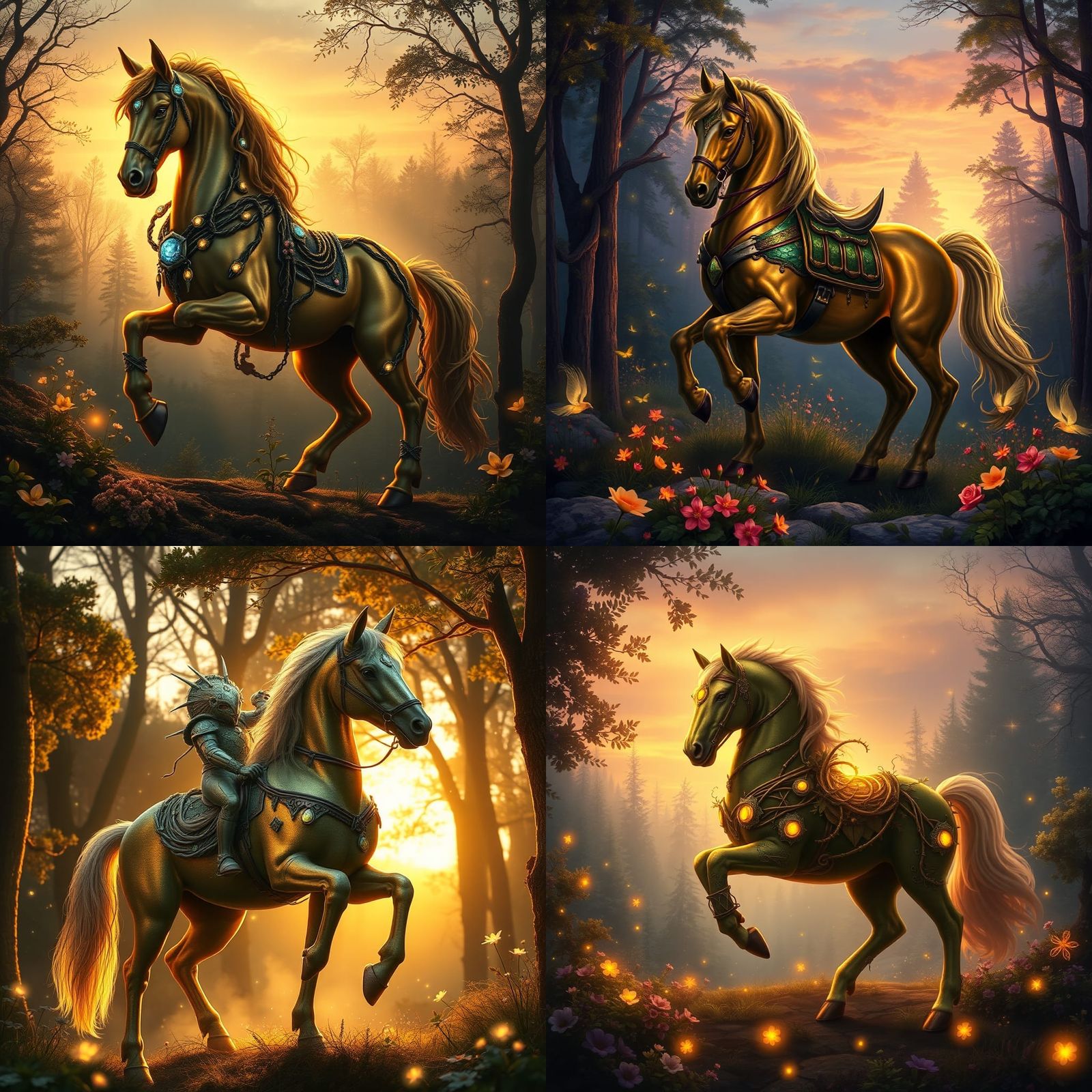 Enchanted Centaur in Forest of Ethereal Light