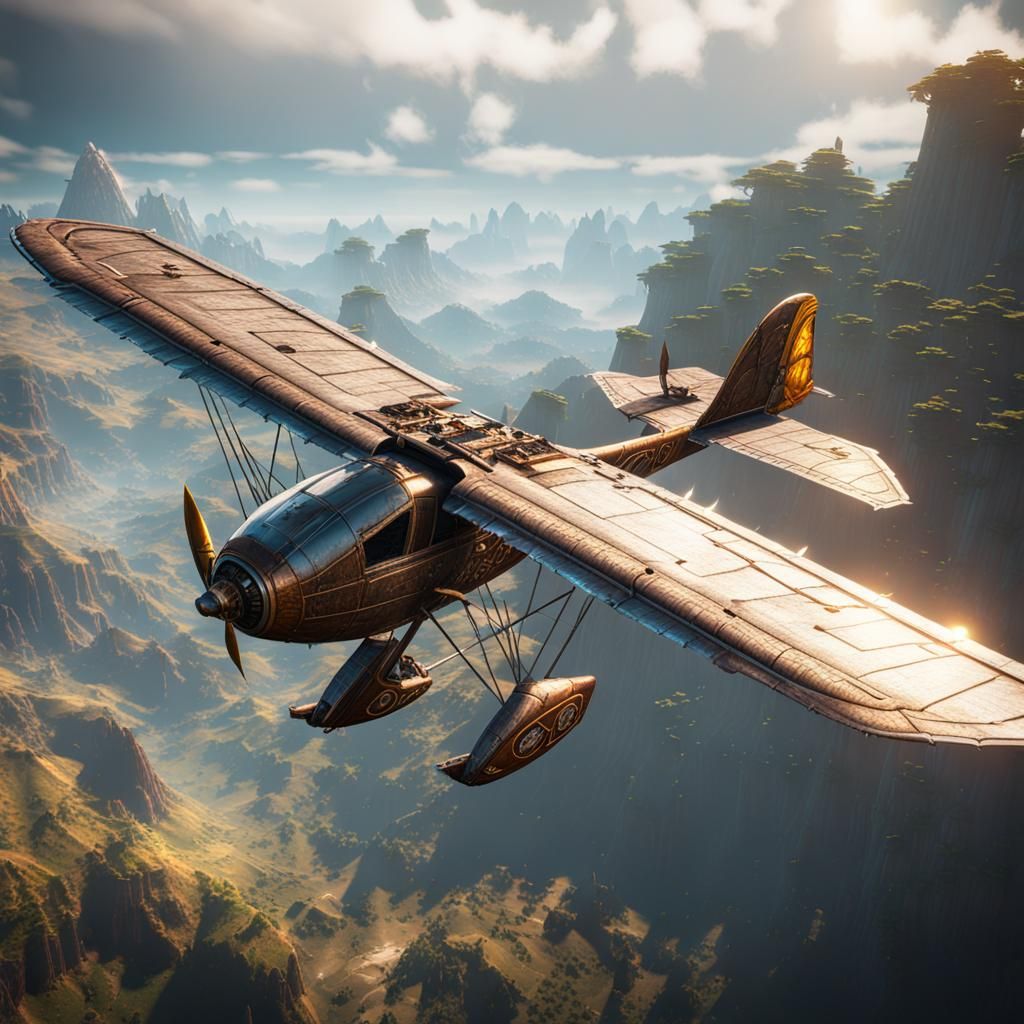 Single Winged Glider in 3D Game Style