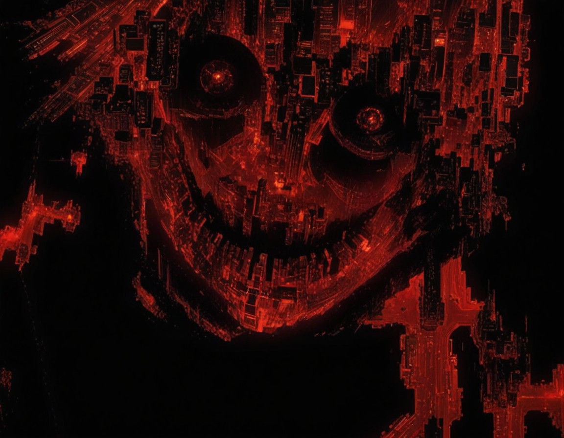 Surreal Warrior Dominates Futuristic Cityscape in Neon-Lit A...