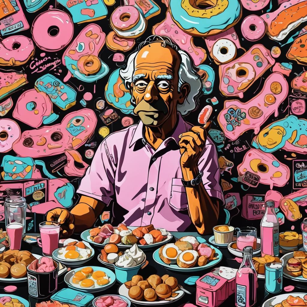 Homer Simpson's Surreal Pop Art Breakfast
