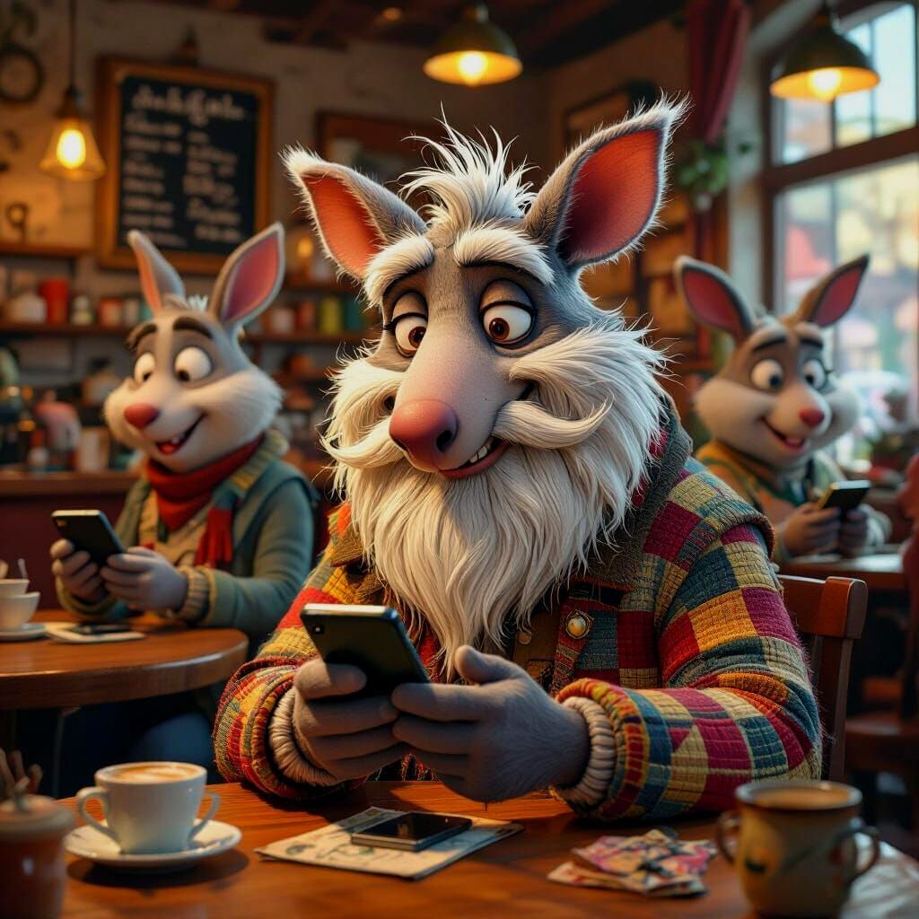 Whimsical Aardvark and Animals in NightCafe