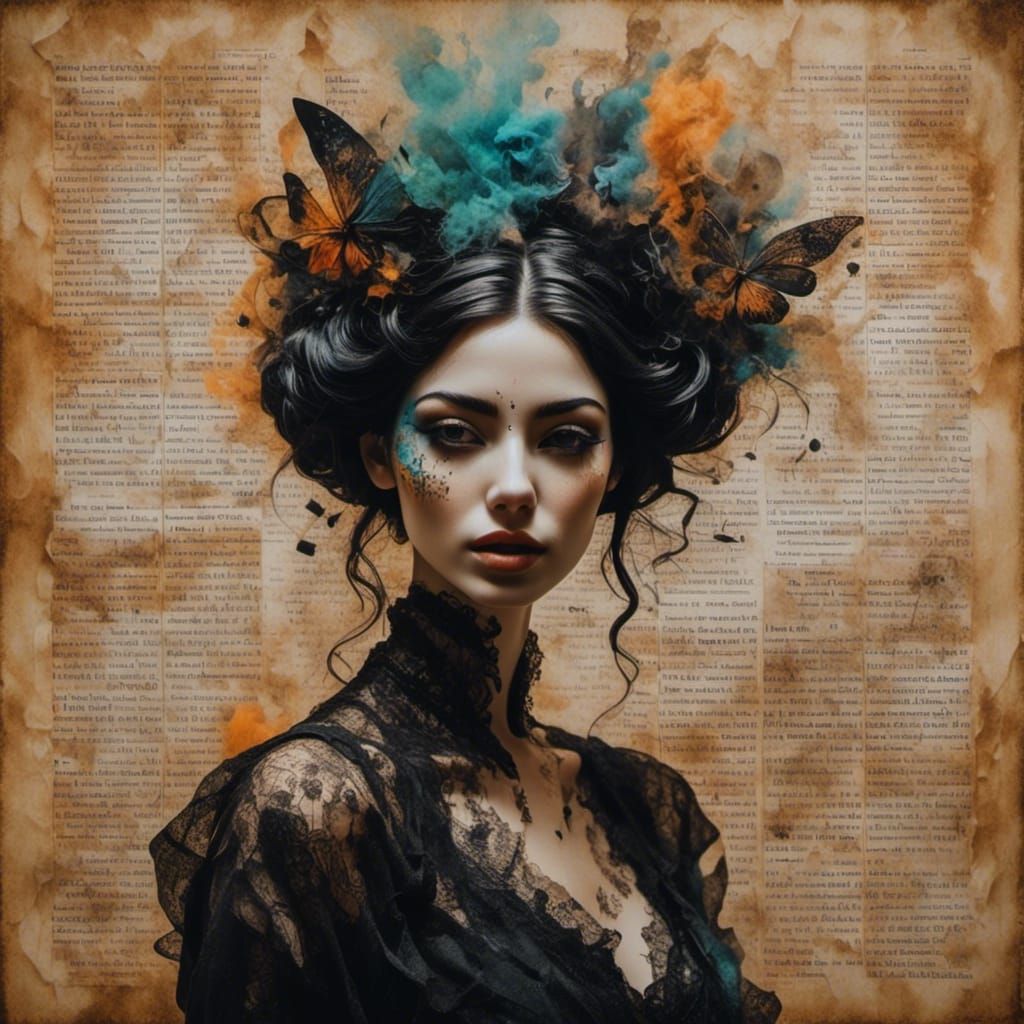 Ethereal Double Exposure Portrait on Paper