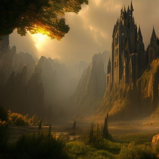 Fantastical Narnia Matte Painting in Deep Color