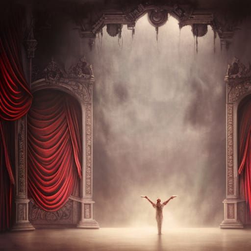 puppets in an old theatre