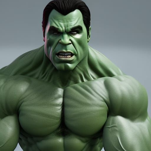 John Travolta as Hulk: 3D Artstation Render