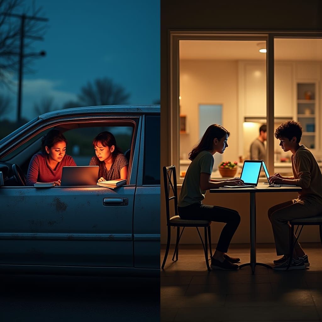 Digital Divide: Two Families, Two Realities