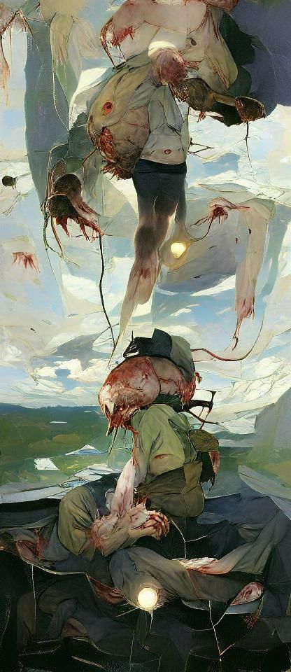 Disturbing Body Horror Art Wallpaper