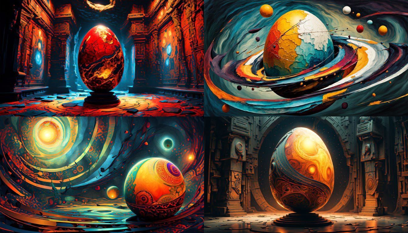 Egg in Geometric Abstraction