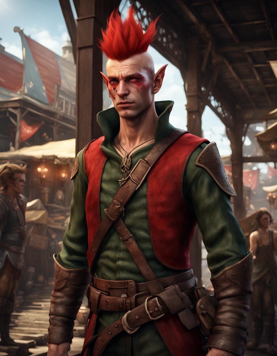 Elf Ranger Portrait in New Orleans Market