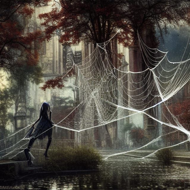 Magical Spiderwebs in Hyperdetailed Digital Art