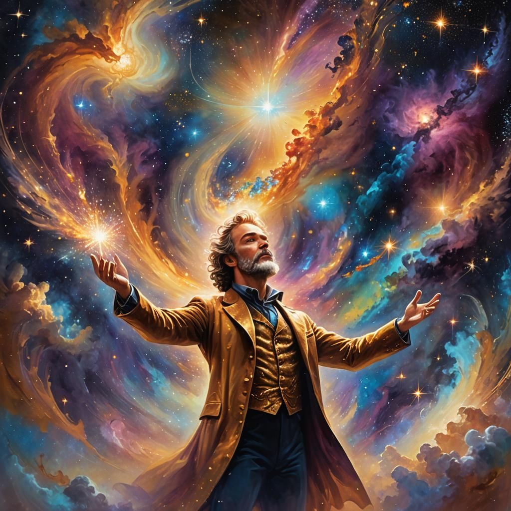 Ethereal Conductor Directs a Cosmic Symphony