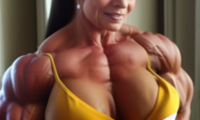 Muscular Female Bodybuilder with Ripped Physique