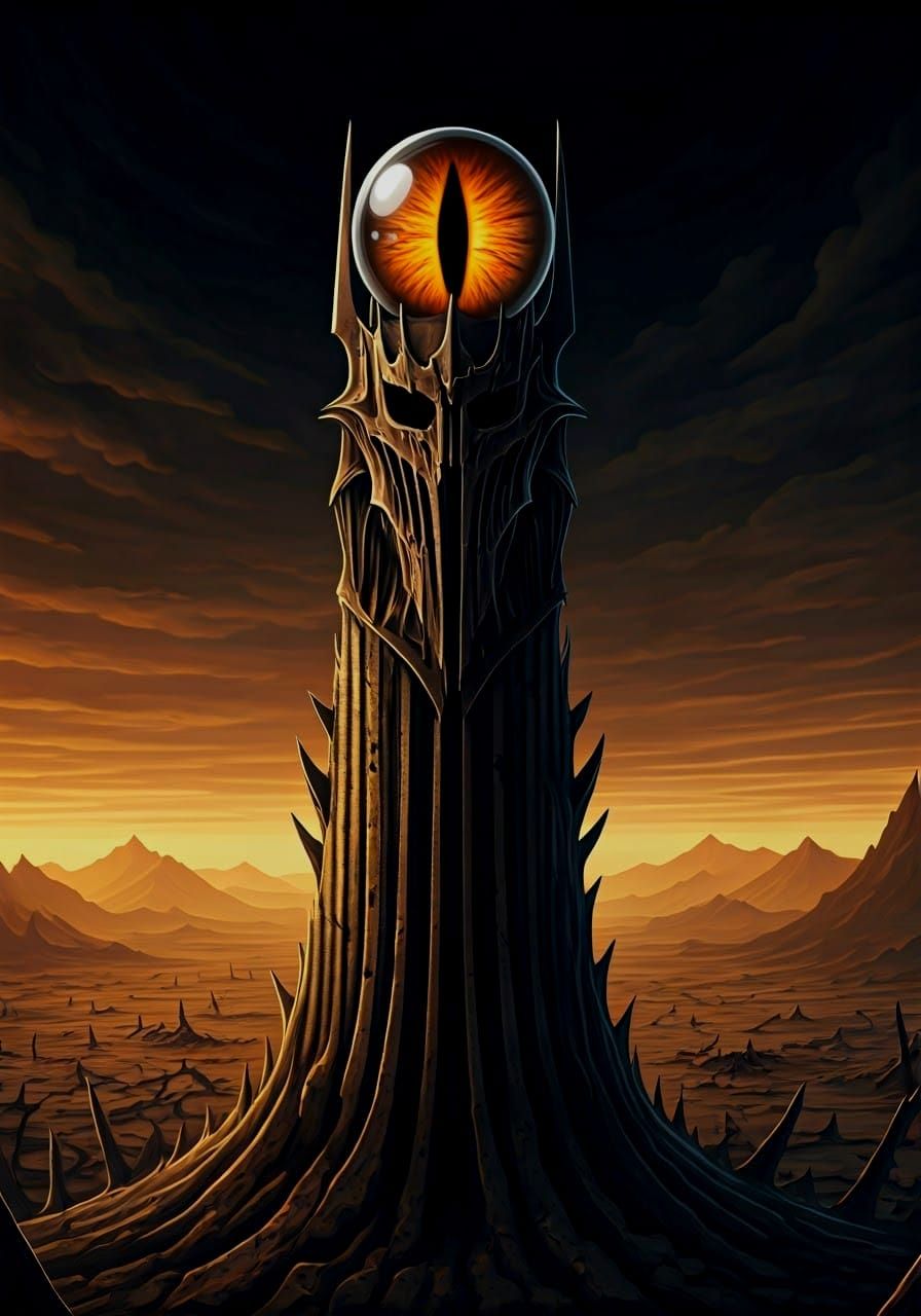 Chibi Sauron's Googly Eye Over Barren Land