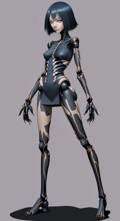 Mutant Anime Girl with Towering Legs