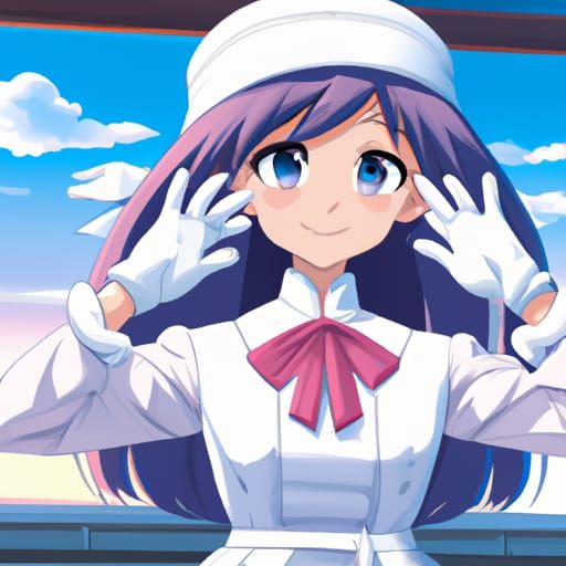 Surgical Nurse Illustration in Studio Ghibli Anime Style