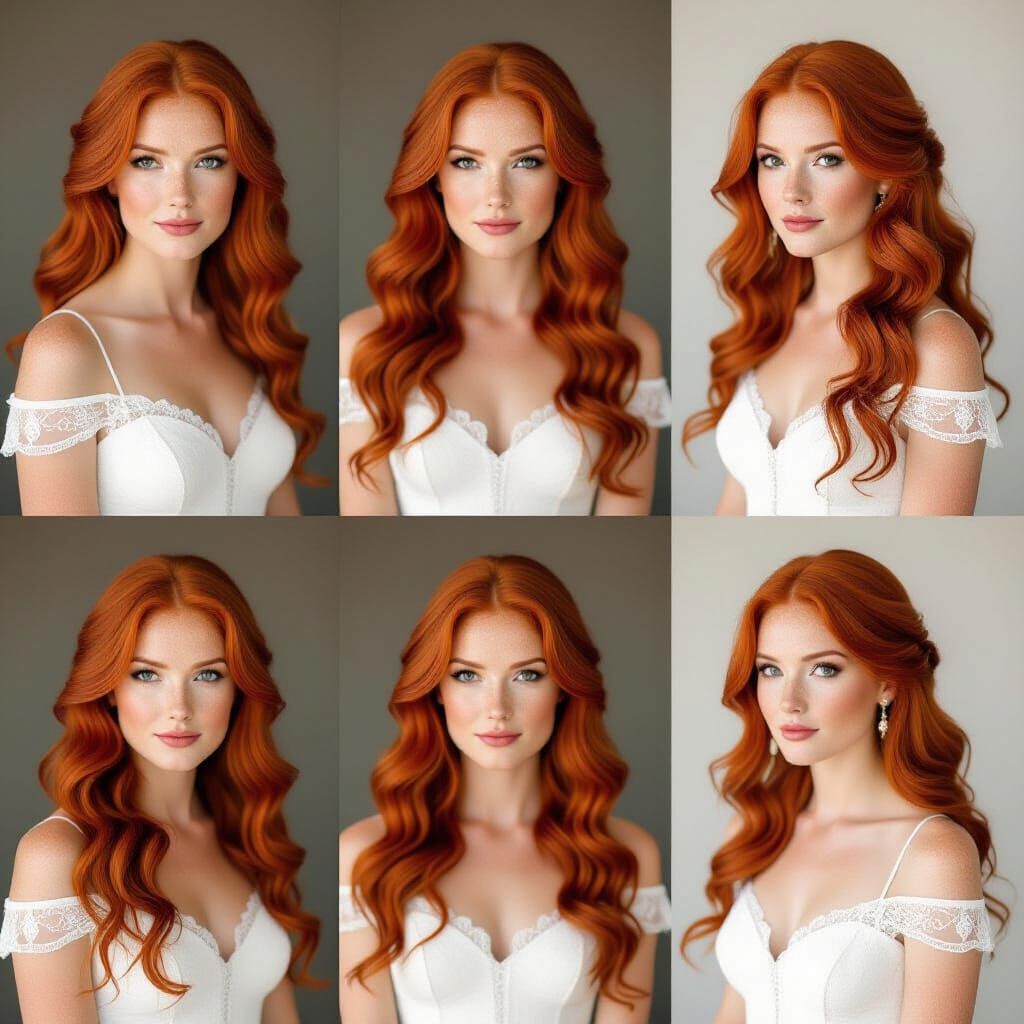 Beautiful Irish Woman With Striking Red Curly Hair