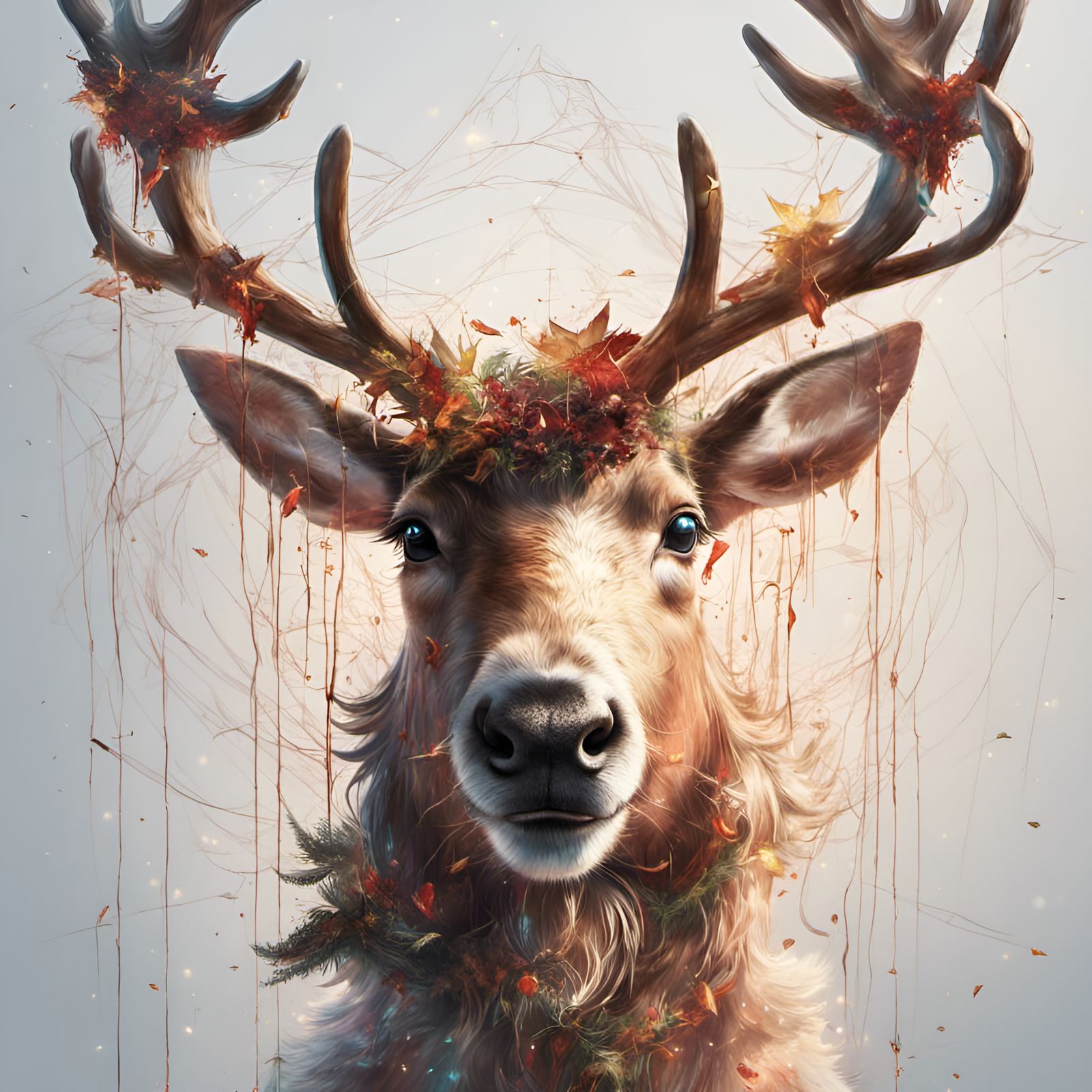 Reindeer Disco Dance: Digital Illustration