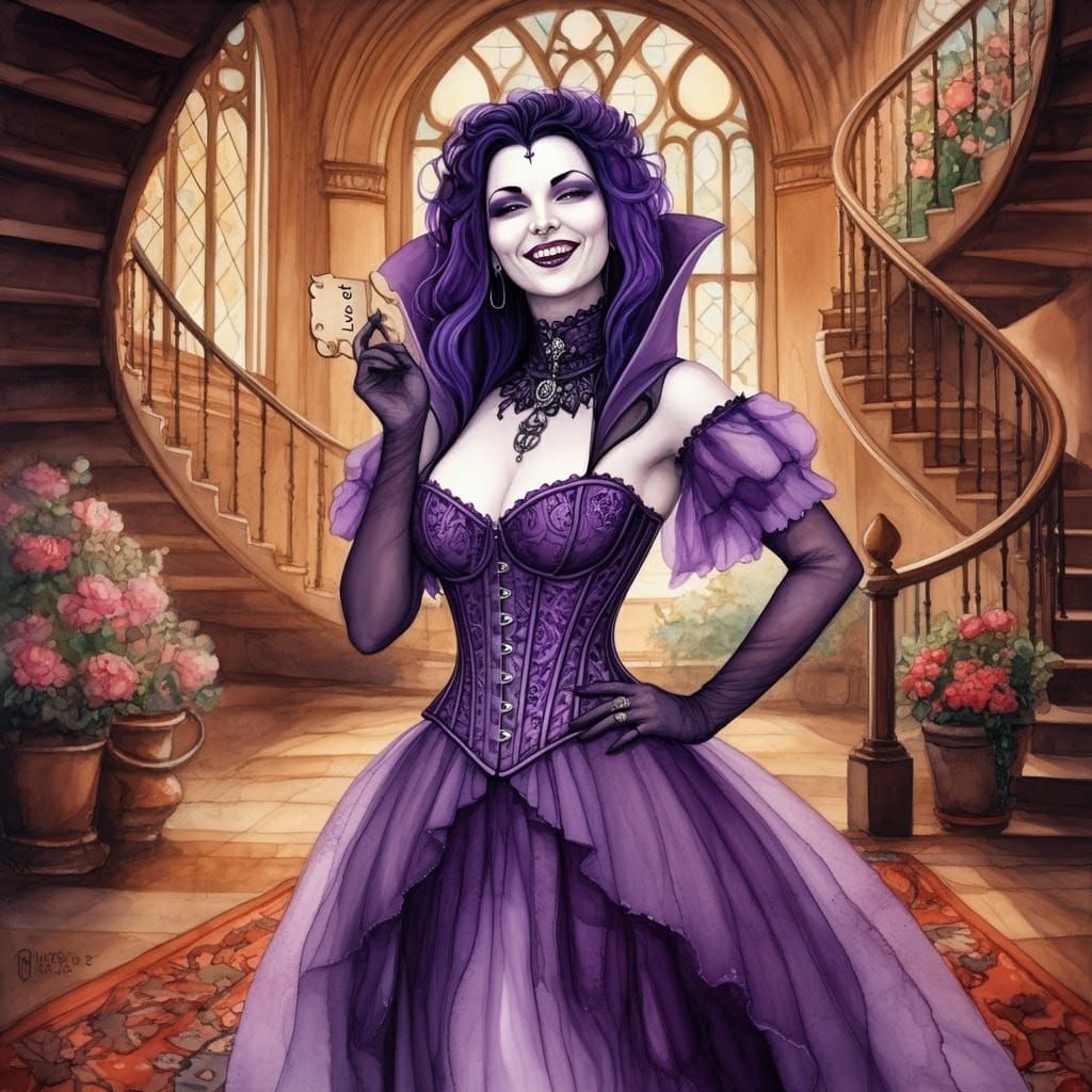 Gothic Sorceress in Lavish Opulence