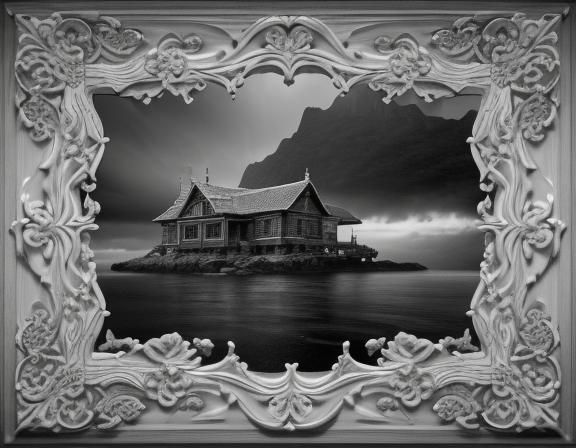 High Contrast Black and White Intricate Design