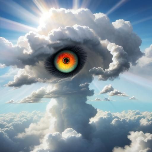 Tornado with Googly Eyes in Divine Sunshine