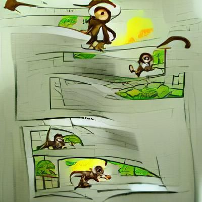 Cartoon Monkey Comic Character