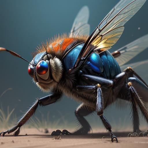 Epic Fly vs Mosquito Duel: Digital Matte Painting