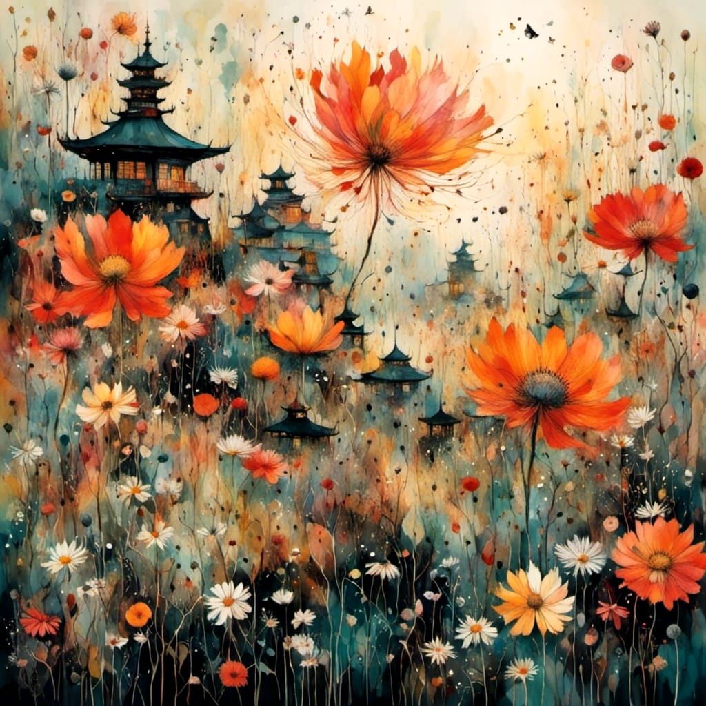 Psychedelic Portrait in Dreamlike Style